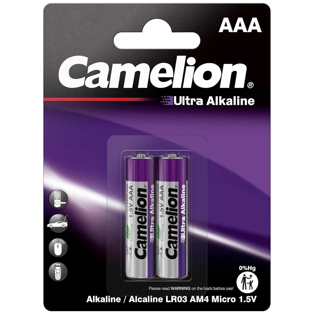 تصویر  باتری نیم قلمی اولترا آلکالاین Camelion سایز AAA